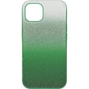 Swarovski High Smartphone Case for iPhone 15 Pro Max, Silver-Tone Crystals, Part of The High Collection(Green)