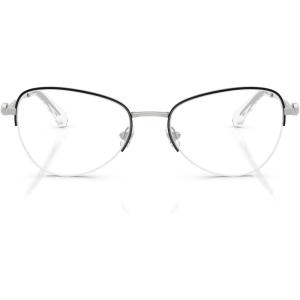 Swarovski Women’s Sk1032 Oval Prescription Eyewear Frames(Black/Demo Lens)