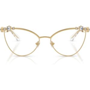 Swarovski Women’s Sk1033 Cat Eye Prescription Eyewear Frames(Gold/Demo Lens)