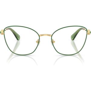 Swarovski Women’s Sk1034 Cat Eye Prescription Eyewear Frames(Green/Gold/Demo Lens)
