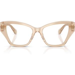 Swarovski Women’s Sk2050u Universal Fit Cat Eye Prescription Eyewear Frames(Milky Beige/Demo Lens)