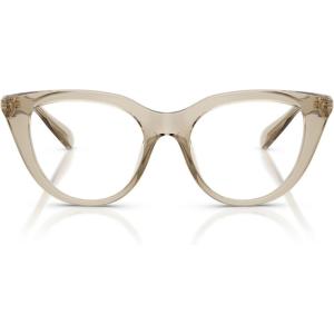 Swarovski Women’s Sk2052 Cat Eye Prescription Eyewear Frames(Transparent Beige/Demo Lens)