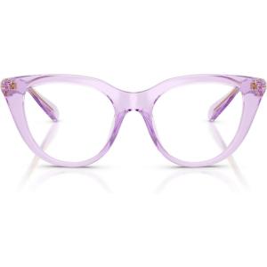 Swarovski Women’s Sk2052 Cat Eye Prescription Eyewear Frames(Transparent Lilac/Demo Lens)