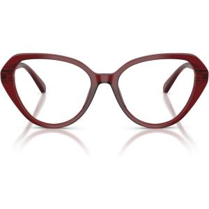 Swarovski Women’s Sk2054 Cat Eye Prescription Eyewear Frames(Transparent Burgundy/Demo Lens)