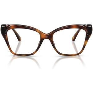 Swarovski Women’s Sk2056u Universal Fit Cat Eye Prescription Eyewear Frames(Havana/Demo Lens)
