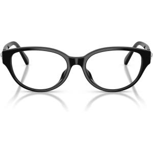 Swarovski Women’s Sk2058d Round Prescription Eyewear Frames(Black/Demo Lens)