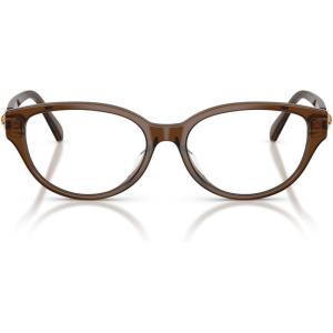 Swarovski Women’s Sk2058d Round Prescription Eyewear Frames(Transparent Brown/Demo Lens)