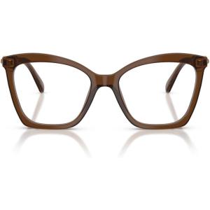 Swarovski womens Sk2053 Cat Eye Prescription Eyewear Frames(Transparent Brown/Demo Lens)