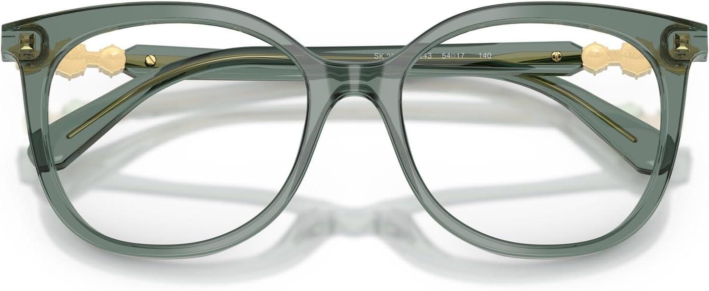 imageSwarovski Womens Sk2055 Round Prescription Eyewear FramesTransparent GreenDemo Lens