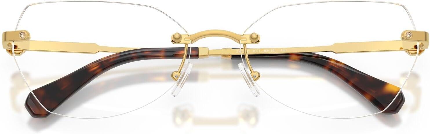 imageSwarovski womens Sk1031 Hexagonal Prescription Eyewear FramesDark GoldDemo Lens