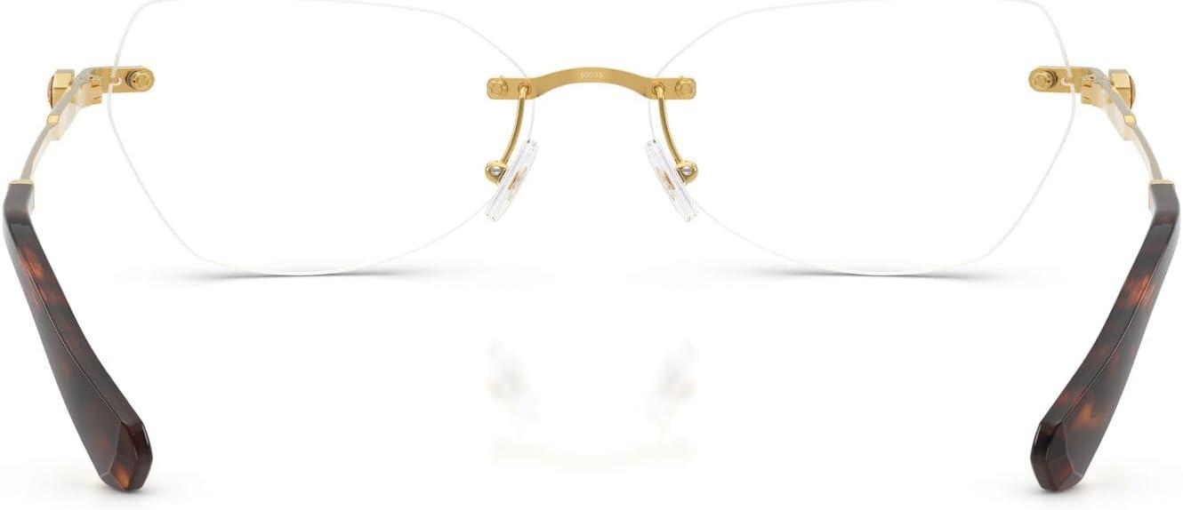 imageSwarovski womens Sk1031 Hexagonal Prescription Eyewear FramesDark GoldDemo Lens