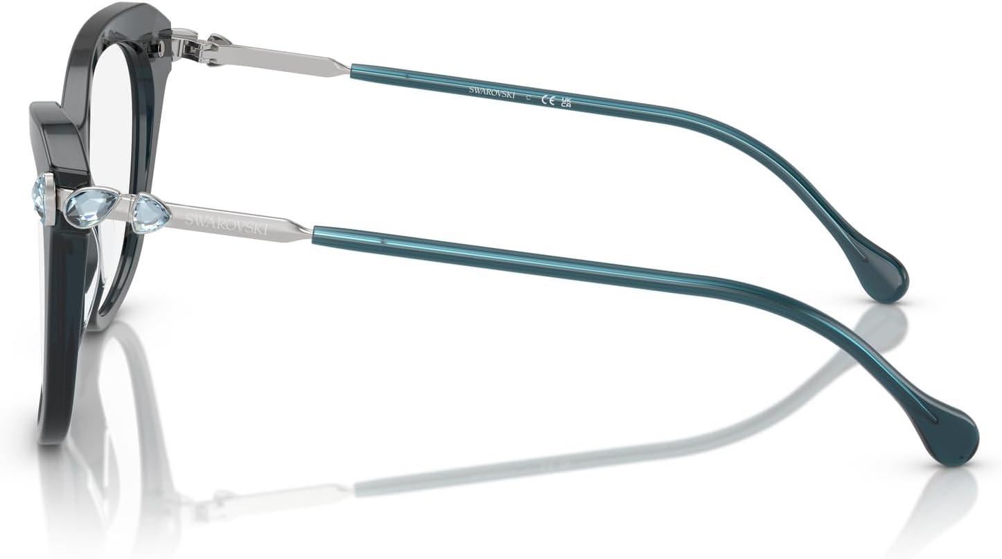 imageSwarovski womens Sk2012 Butterfly Prescription Eyewear FramesBlue TransparentDemo Lens