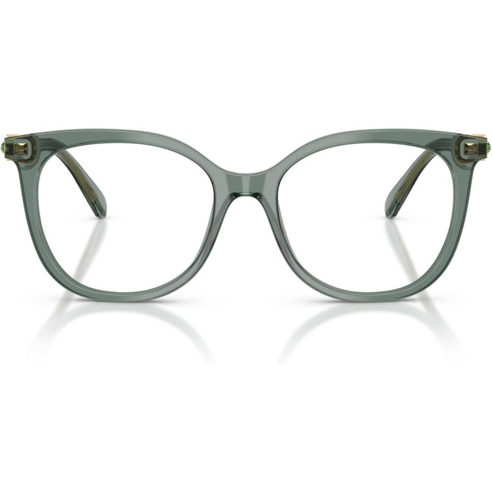 imageSwarovski Womens Sk2055 Round Prescription Eyewear FramesTransparent GreenDemo Lens