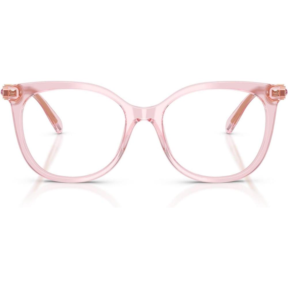 imageSwarovski Womens Sk2055 Round Prescription Eyewear FramesTransparent PinkDemo Lens