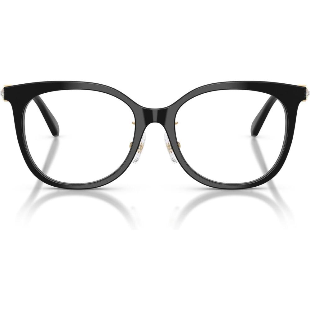 imageSwarovski Womens Sk2055f Low Bridge Fit Round Prescription Eyewear FramesBlackDemo Lens