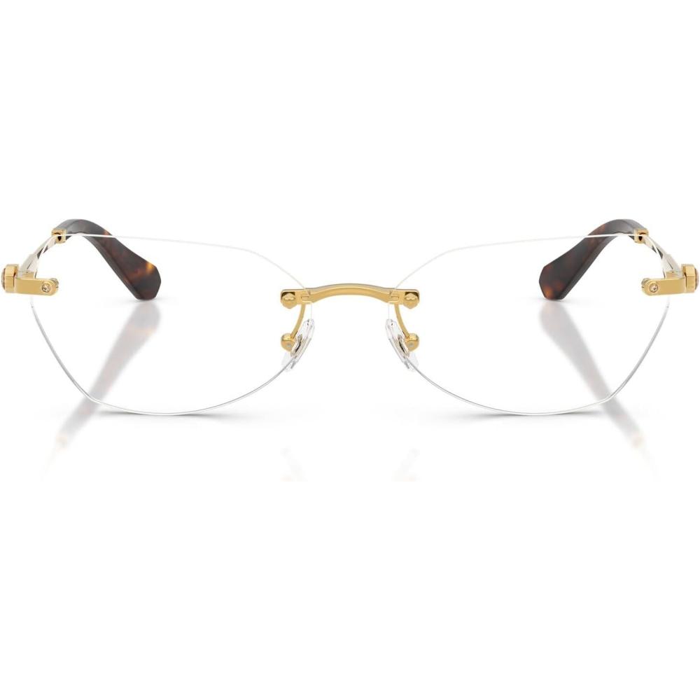 imageSwarovski womens Sk1031 Hexagonal Prescription Eyewear FramesDark GoldDemo Lens