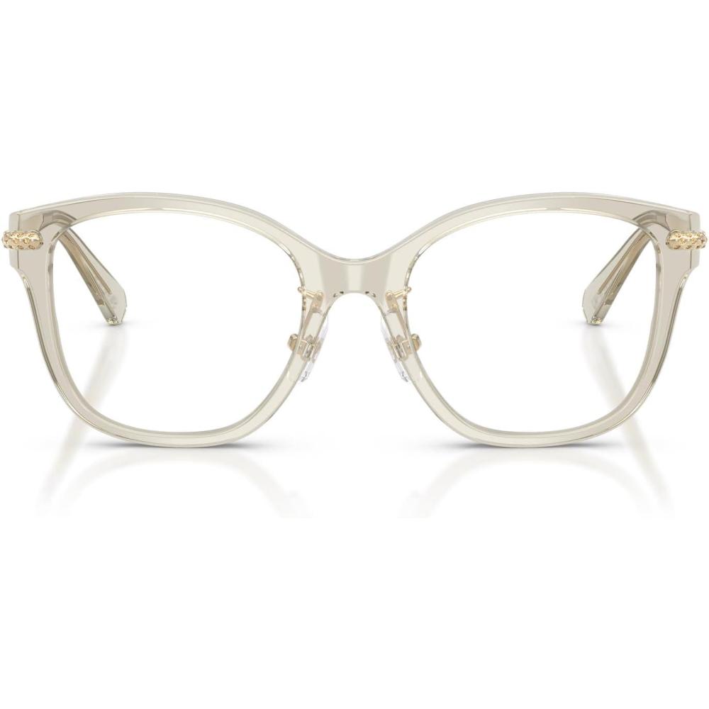 imageSwarovski womens Sk2044f Low Bridge Fit Square Prescription Eyewear FramesTransparent BeigeDemo Lens