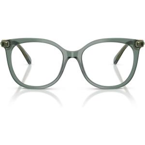 Swarovski Women’s Sk2055 Round Prescription Eyewear Frames(Transparent Green/Demo Lens)