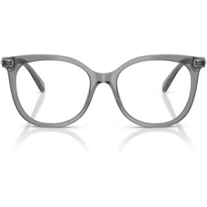Swarovski Women’s Sk2055 Round Prescription Eyewear Frames(Transparent Grey/Demo Lens)