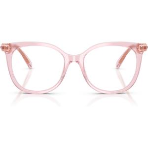 Swarovski Women’s Sk2055 Round Prescription Eyewear Frames(Transparent Pink/Demo Lens)