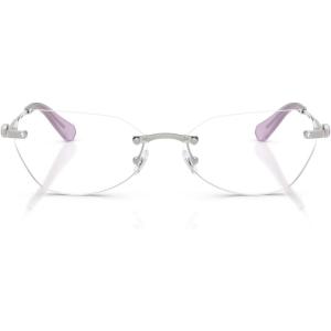 Swarovski womens Sk1031 Hexagonal Prescription Eyewear Frames(Silver/Demo Lens)