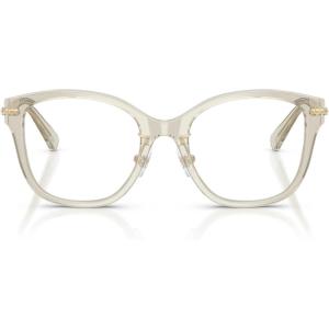 Swarovski womens Sk2044f Low Bridge Fit Square Prescription Eyewear Frames(Transparent Beige/Demo Lens)