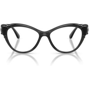 Swarovski womens Sk2057 Cat Eye Prescription Eyewear Frames(Dark Grey/Demo Lens)