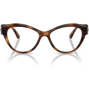 Swarovski womens Sk2057 Cat Eye Prescription Eyewear Frames(Havana/Demo Lens)