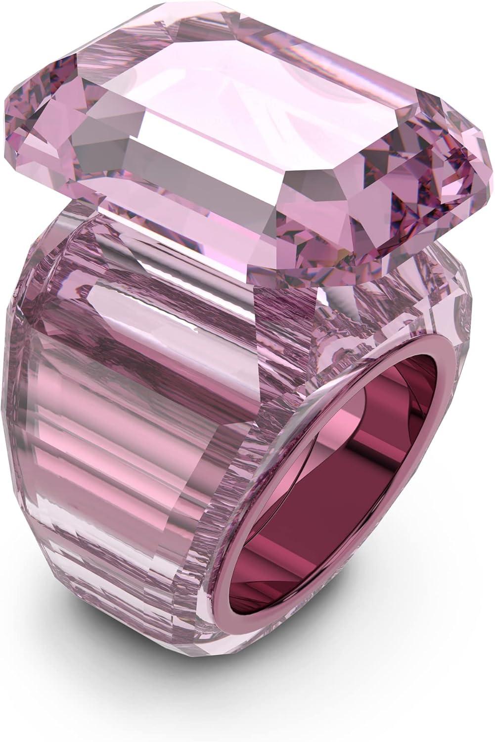 imageSWAROVSKI Lucent Cocktail Ring Jewelry Collection Blue Crystal Pink CrystalPink Crystal