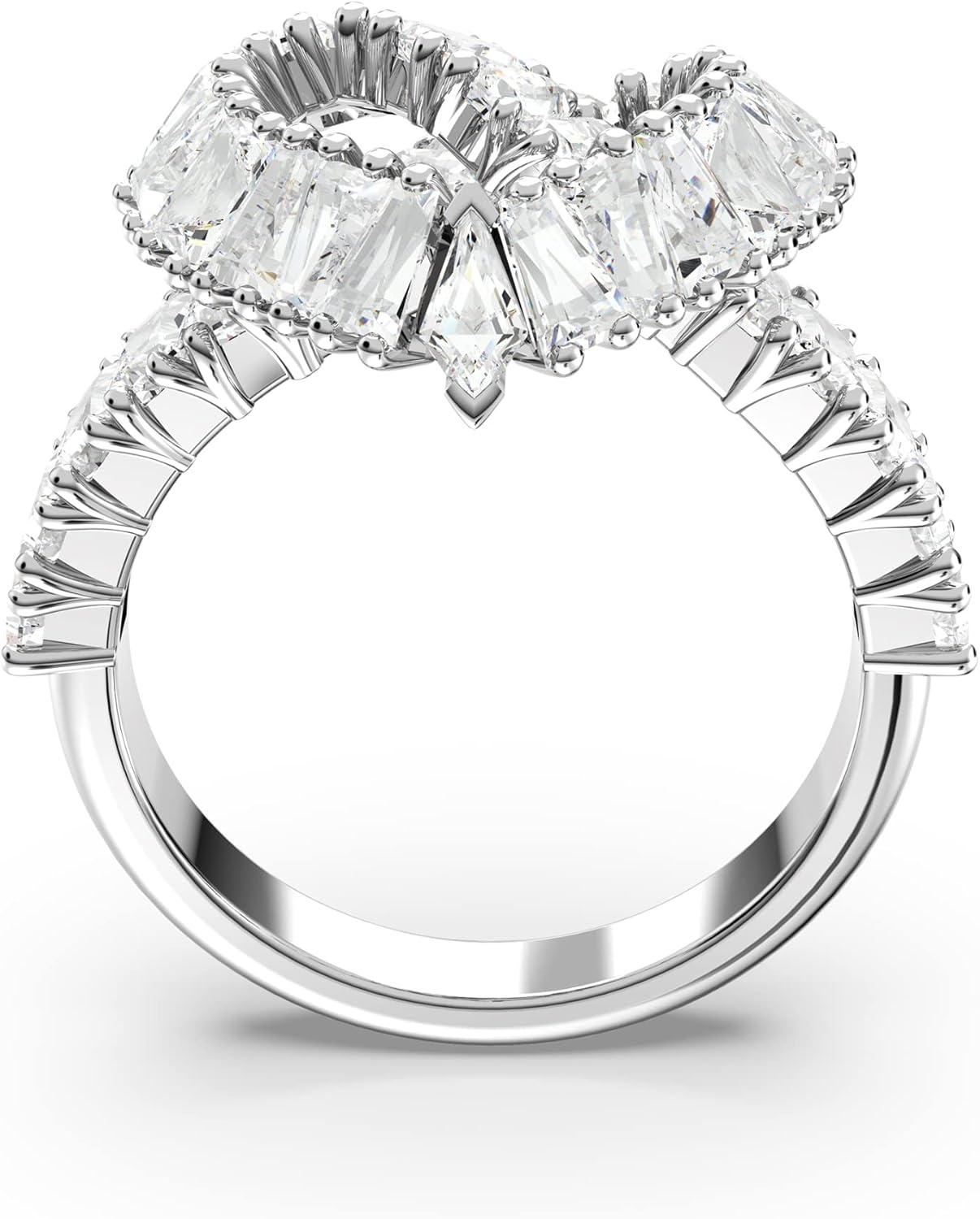 imageSWAROVSKI Matrix cocktail ring Mixed cuts Heart White Rhodium FinishEU 60 US 875