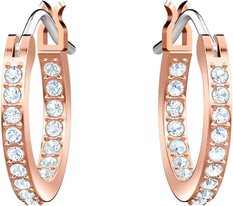 imageSWAROVSKI Womens Symbolica Evil Eye Hoop Pierced Earrings Multicolored Rosegold tone finished