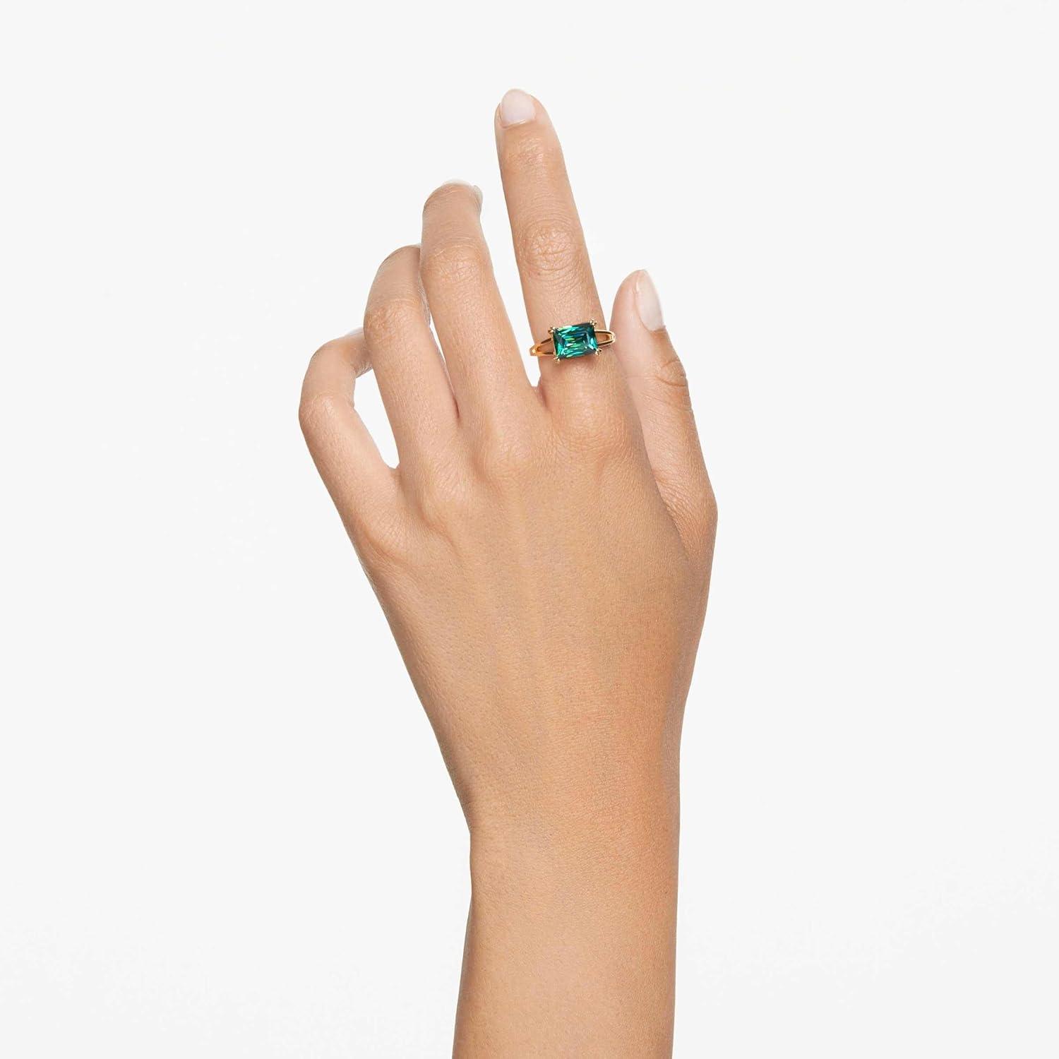 imageSwarovski Matrix Cocktail Ring with Green StoneUS 9EU 60
