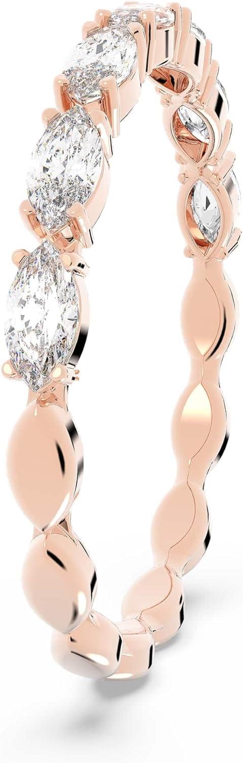 imageSwarovski Matrix Marquise Ring Clear Crystal Rose GoldTone FinishEU 58 US 8