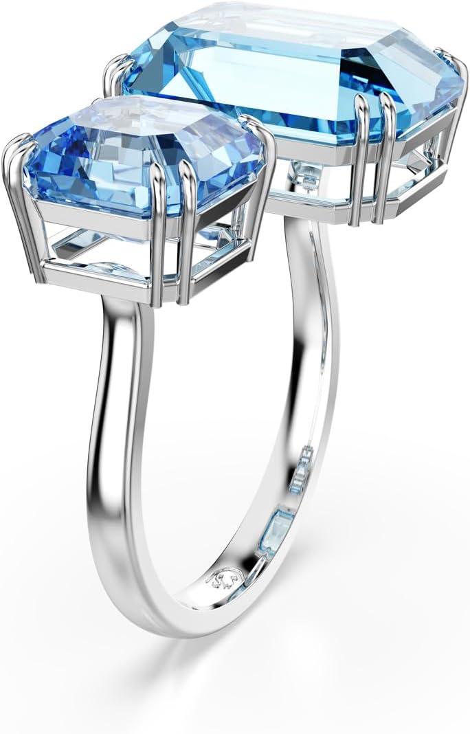 imageSwarovski Millenia Open Ring Octagon Cut Blue Rhodium FinishUS 8EU 58