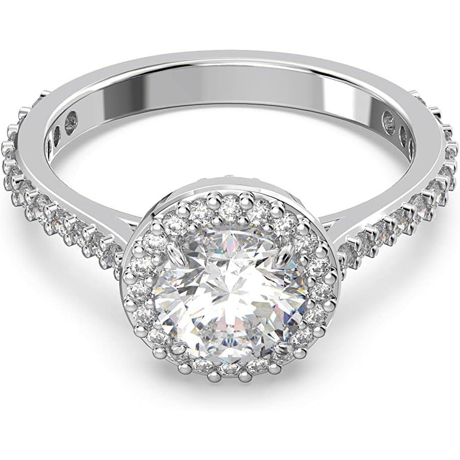 imageSWAROVSKI Constella Cocktail Ring Jewelry Collection Pav Cut Clear CrystalsRound Cut Pav