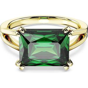 Swarovski Matrix Cocktail Ring with Green Stone(US 9/EU 60)
