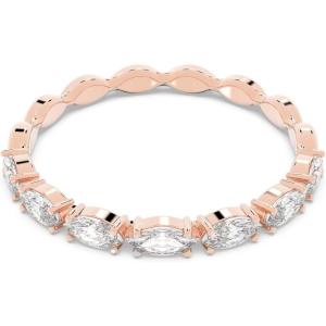 Swarovski Matrix Marquise Ring, Clear Crystal, Rose Gold-Tone Finish(EU 58 (US 8))