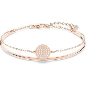 Swarovski Sublima Bangle Bracelet, Rose Gold Tone Finish, Clear Crystals