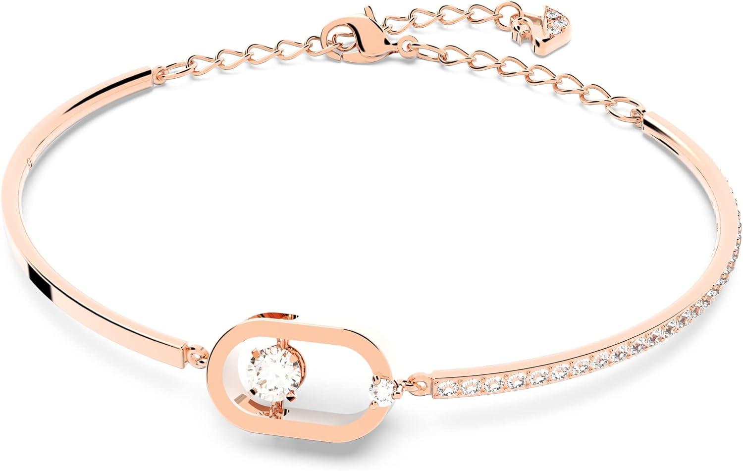 imageSwarovski Una Bangle Bracelet with Clear Crystals and Matching Pav on a RoseGold Tone Finished Setting