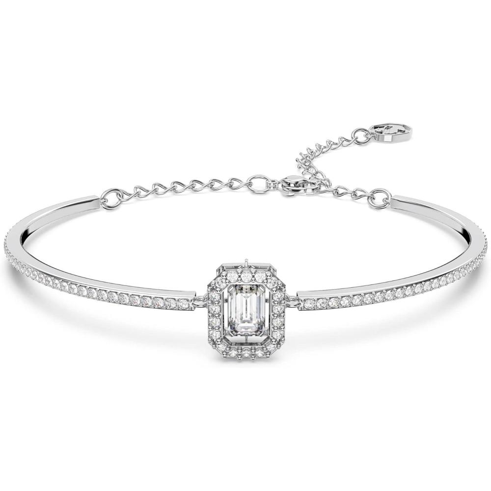 imageSwarovski Una Bangle Octagon cut White Rhodium Finished