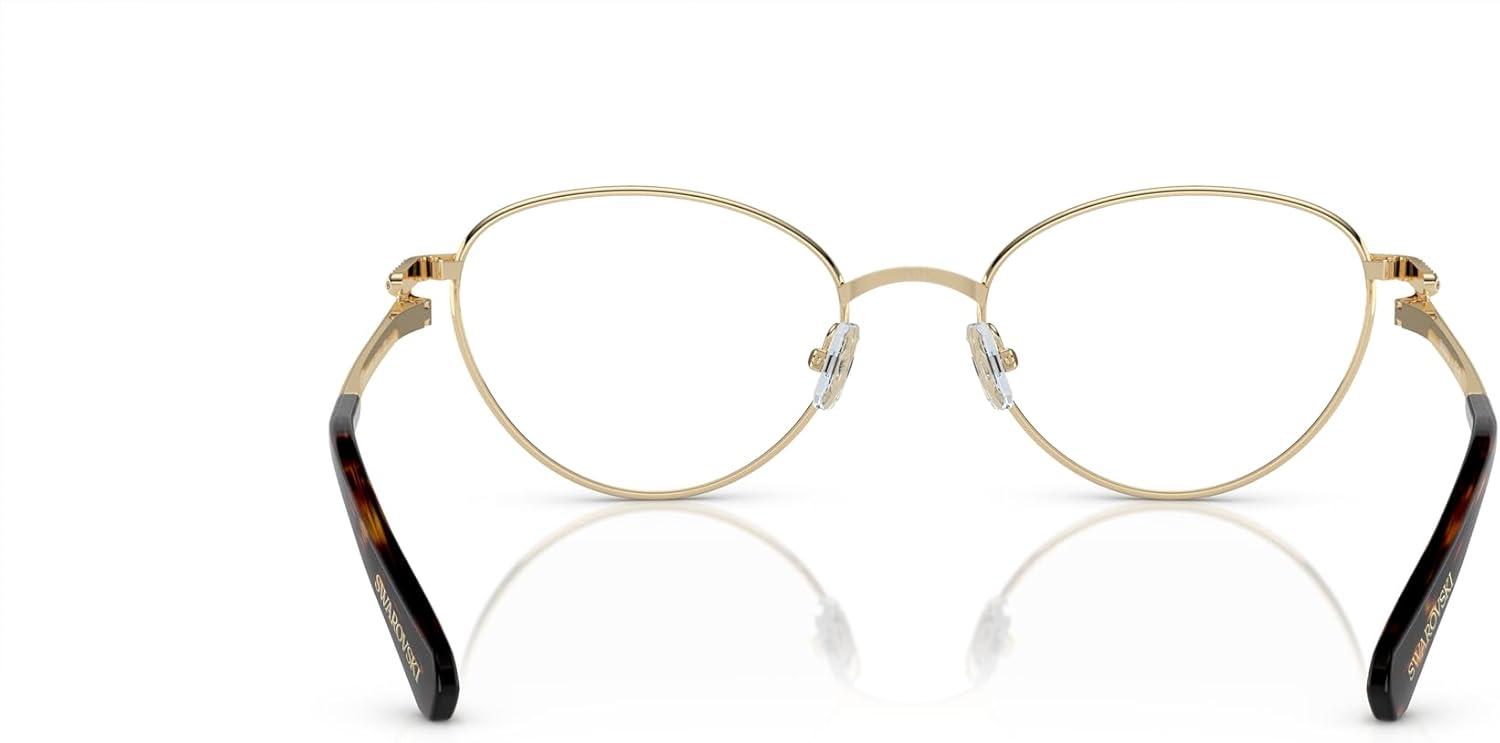 imageSwarovski Womens Sk1002 Oval Prescription Eyewear FramesPale GoldDemo Lens