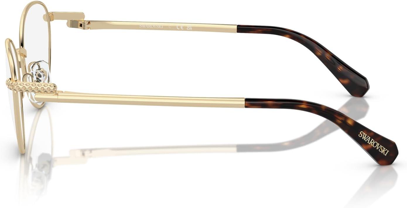 imageSwarovski Womens Sk1002 Oval Prescription Eyewear FramesPale GoldDemo Lens