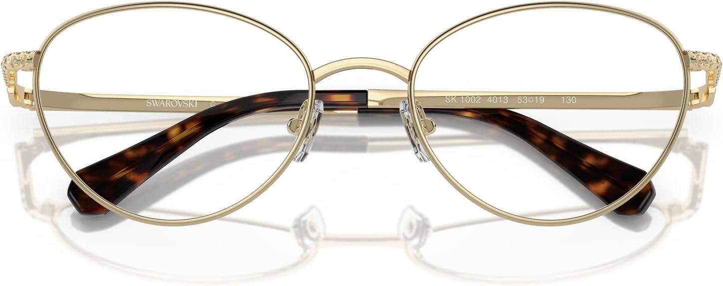 imageSwarovski Womens Sk1002 Oval Prescription Eyewear FramesPale GoldDemo Lens