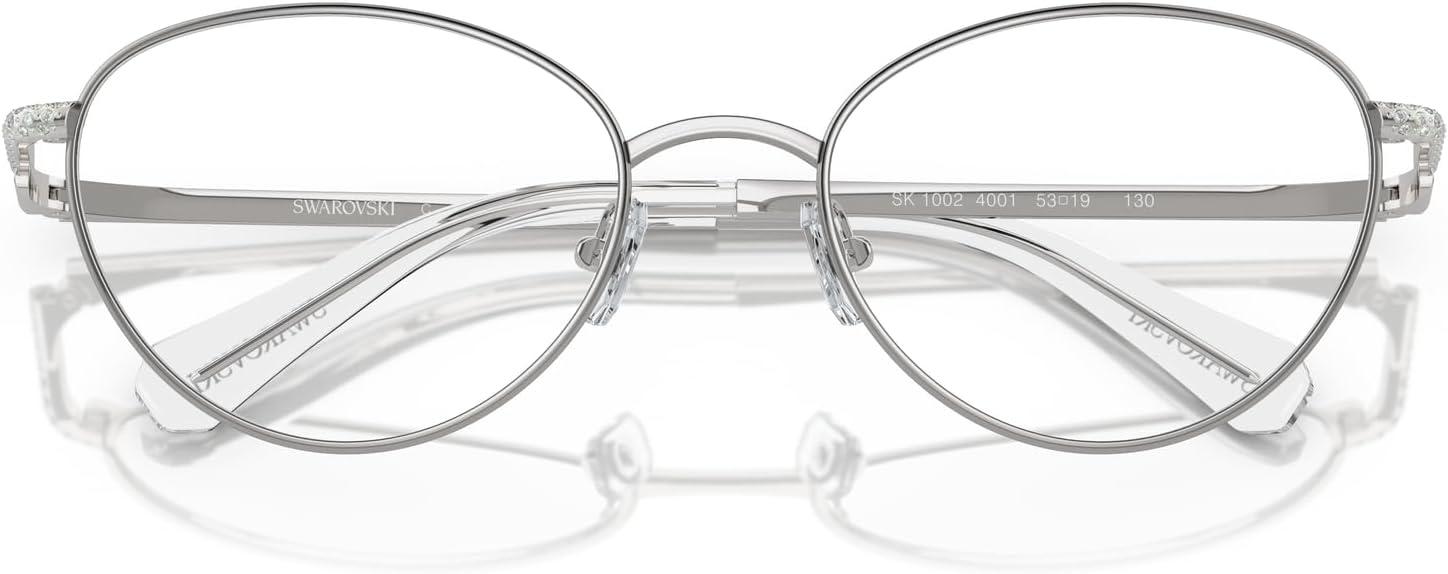 imageSwarovski Womens Sk1002 Oval Prescription Eyewear FramesSilverDemo Lens