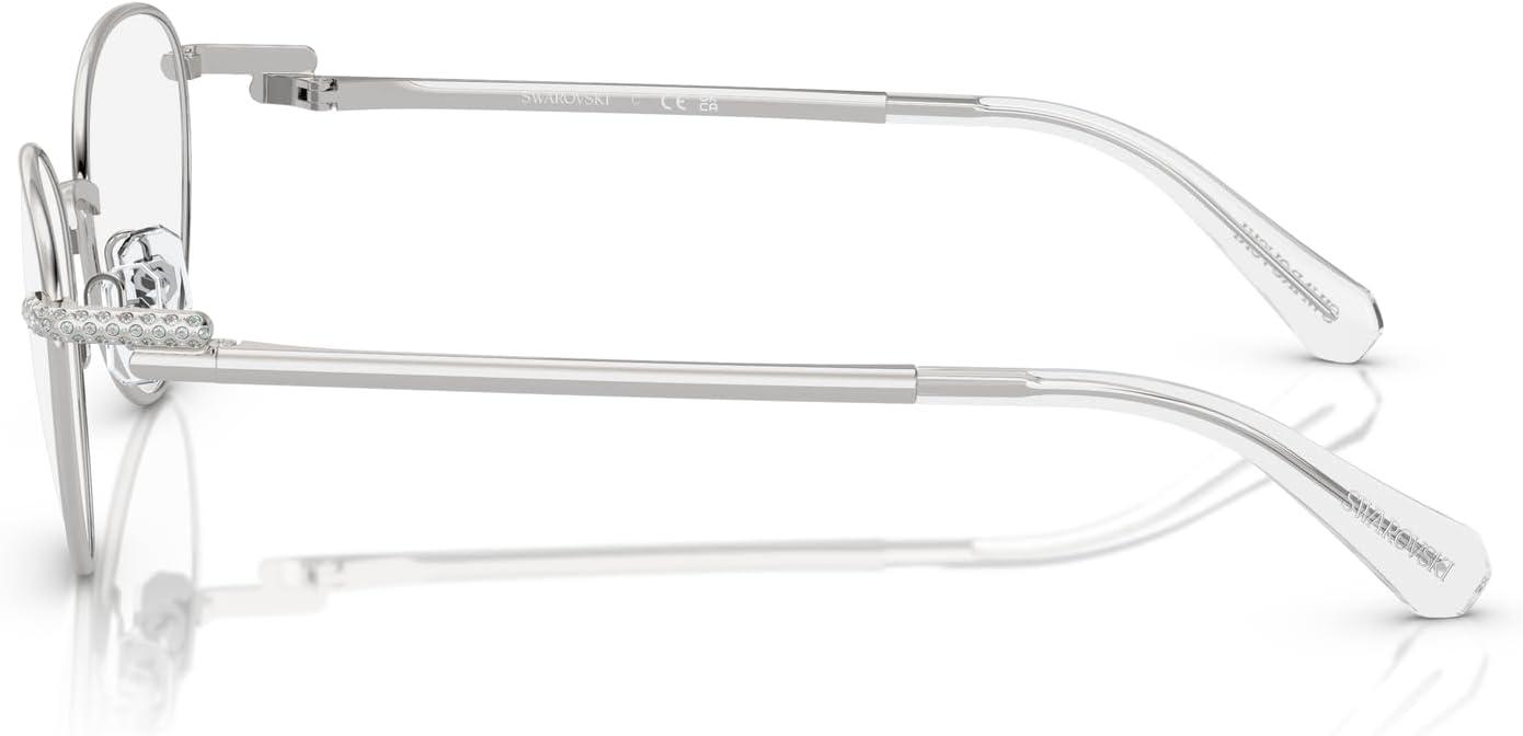 imageSwarovski Womens Sk1002 Oval Prescription Eyewear FramesSilverDemo Lens