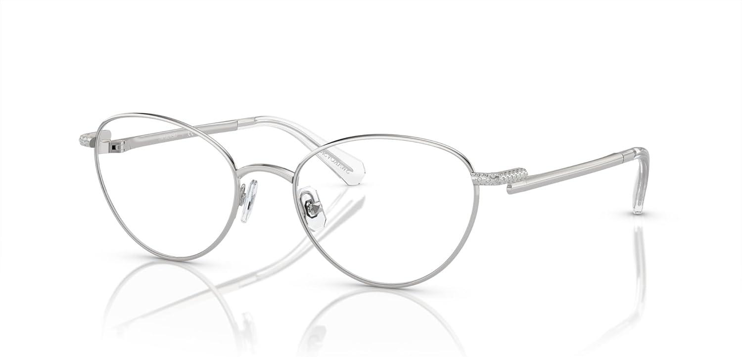 imageSwarovski Womens Sk1002 Oval Prescription Eyewear FramesSilverDemo Lens