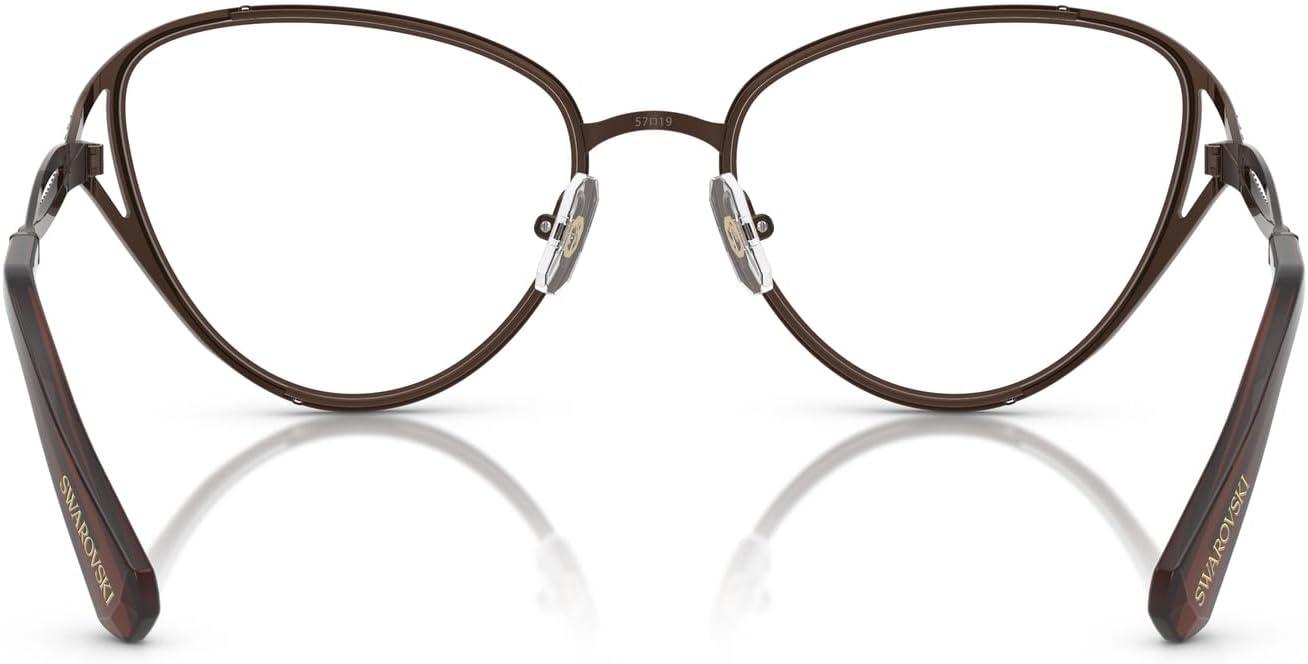 imageSwarovski Womens Sk1017 Cat Eye Prescription Eyewear FramesBrownDemo Lens