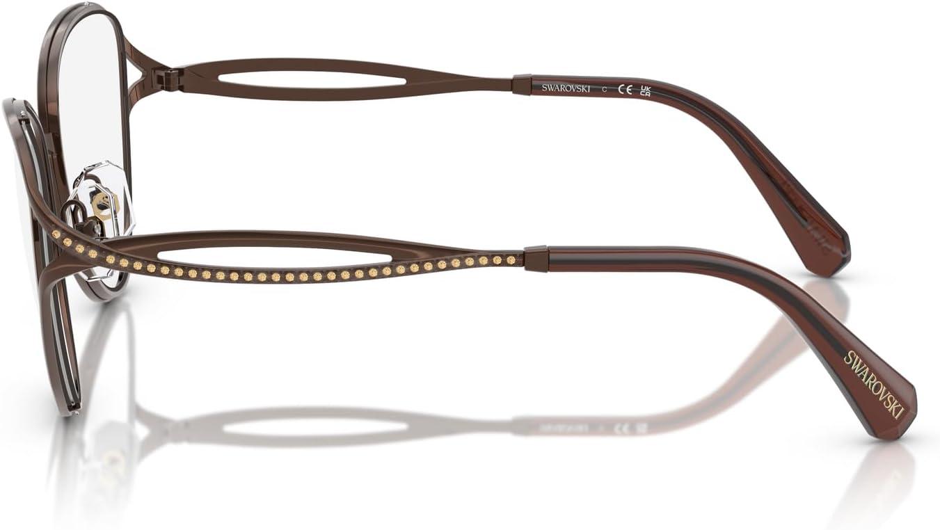 imageSwarovski Womens Sk1017 Cat Eye Prescription Eyewear FramesBrownDemo Lens