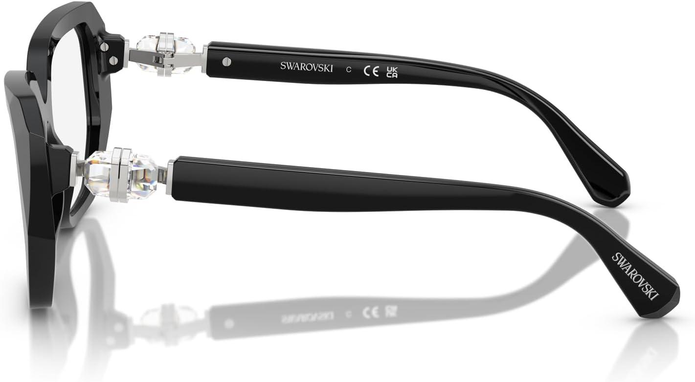 imageSwarovski Womens Sk2035 Square Prescription Eyewear FramesBlackDemo Lens