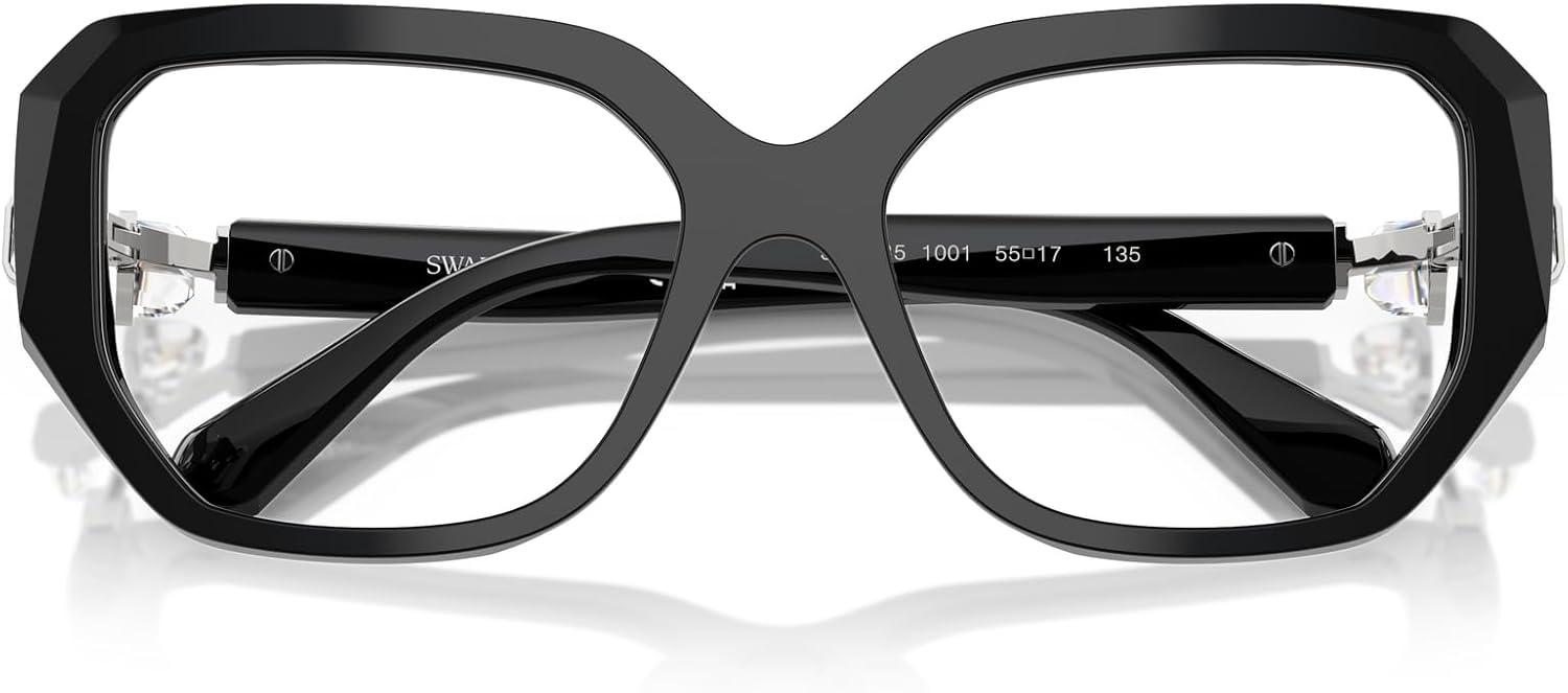 imageSwarovski Womens Sk2035 Square Prescription Eyewear FramesBlackDemo Lens